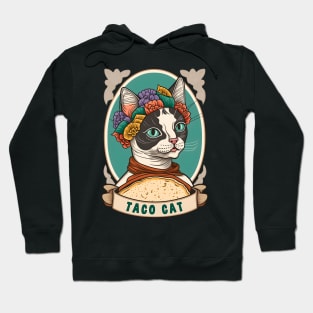 Taco Cat Cinco De Mayo Funny Floral Cat Lover Mexican Fiesta Hoodie